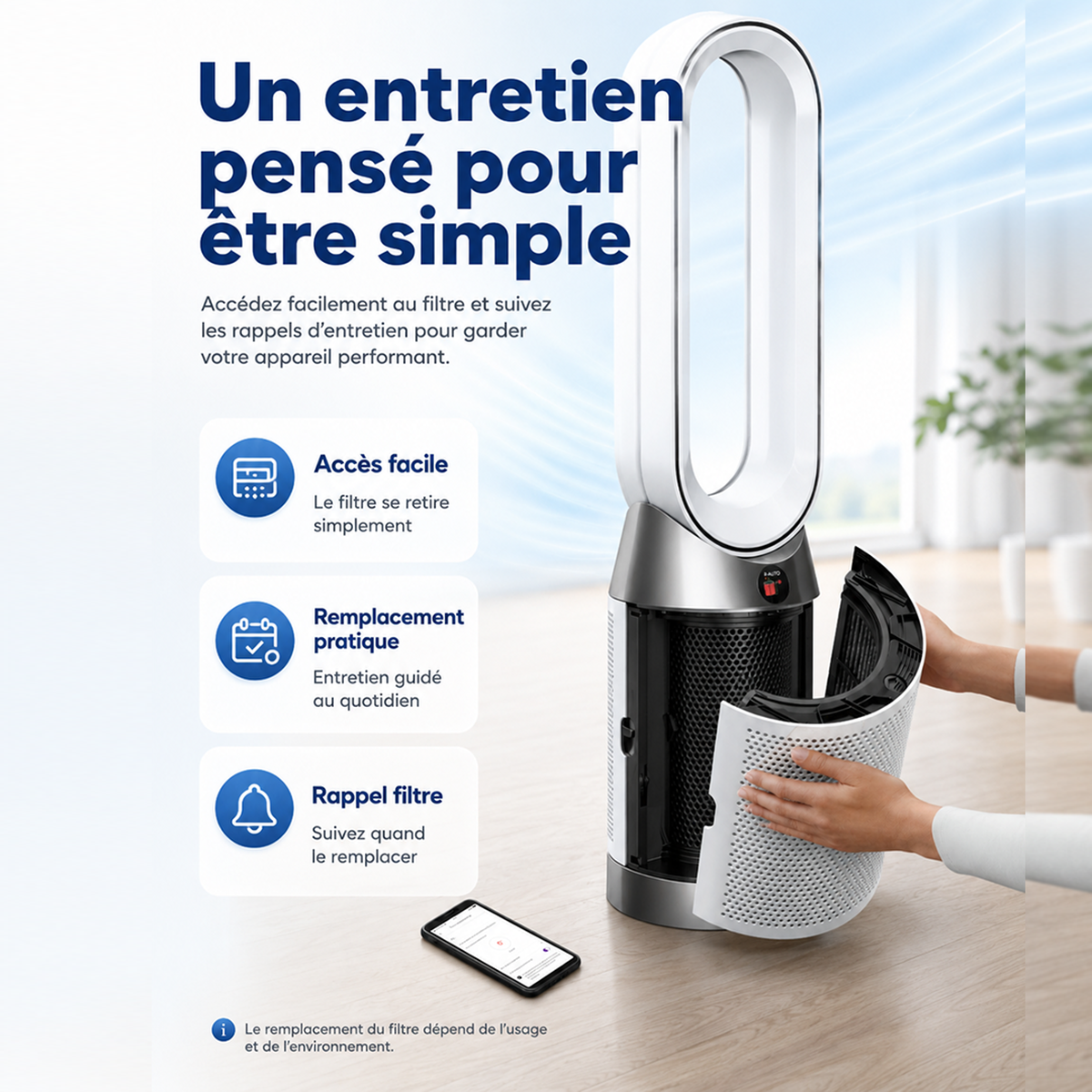 Purificateur ventilateur Dyson Purifier Cool PC1 (Blanc)